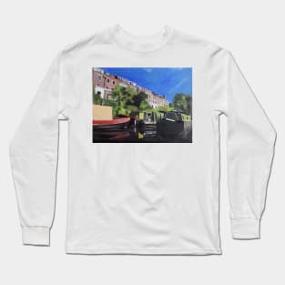 London, Canal Boats Long Sleeve T-Shirt